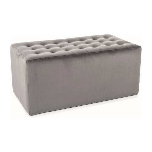 Taburet LORI 2, stofa catifelata gri - Bluvel 14, 76x39x34 cm