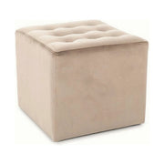 Taburet LORI, stofa catifelata bej - Bluvel 40, 39x39x34 cm
