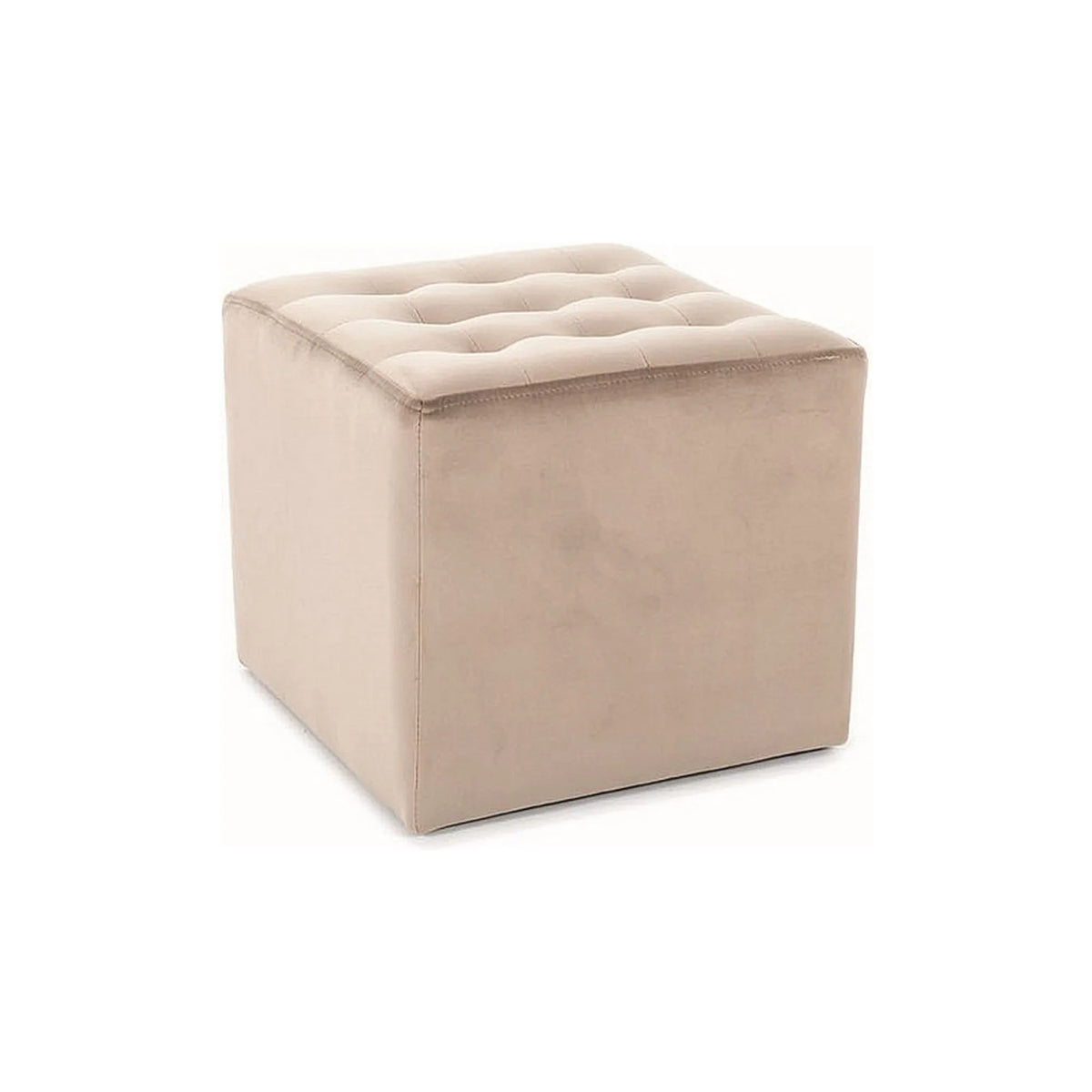 Taburet LORI, stofa catifelata bej - Bluvel 40, 39x39x34 cm