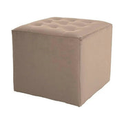Taburet LORI, stofa catifelata bej deschis - Bluvel 28, 39x39x34 cm