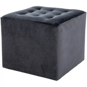 Taburet LORI, stofa catifelata negru - Bluvel 19, 39x39x34 cm