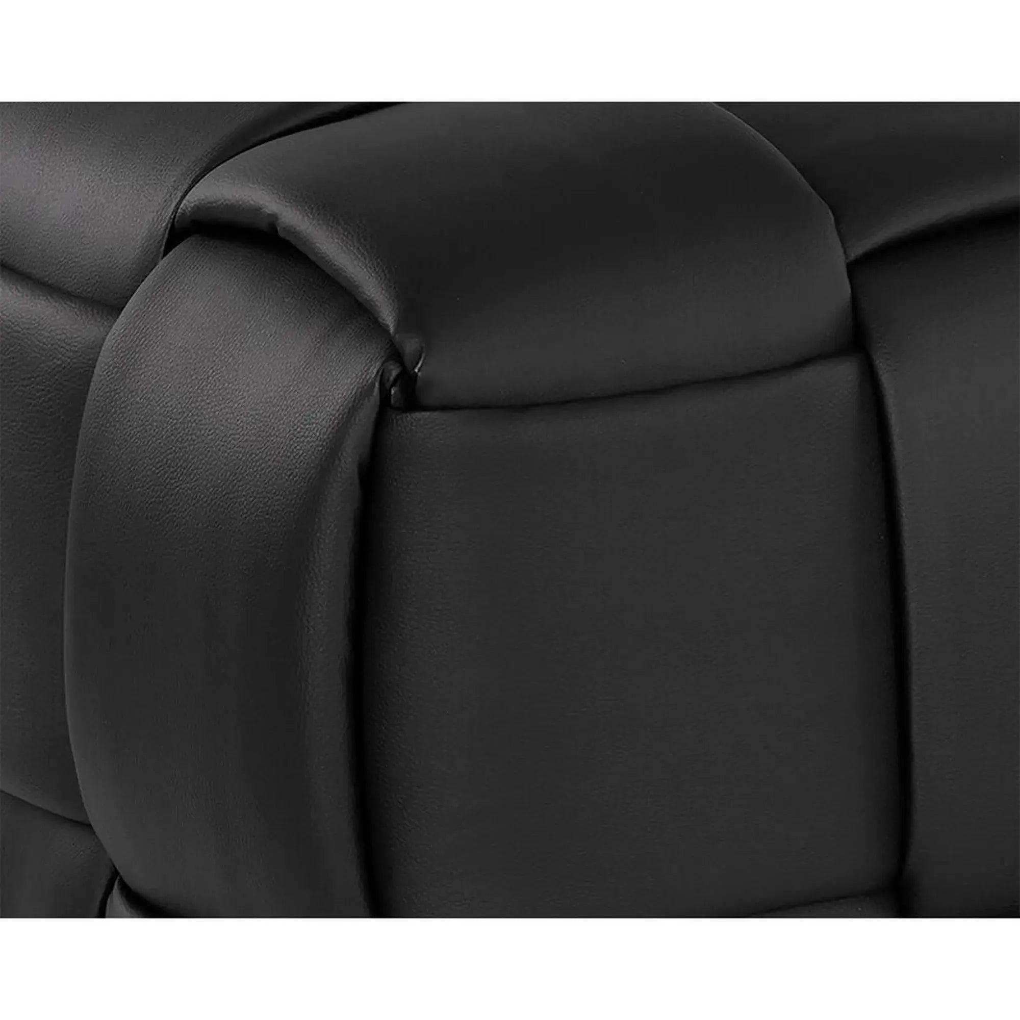 Taburet LUCA, negru, piele ecologica, 108x44x43 cm