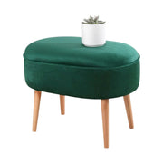 Taburet MOILE, stofa catifelata verde, 63x44x47 cm