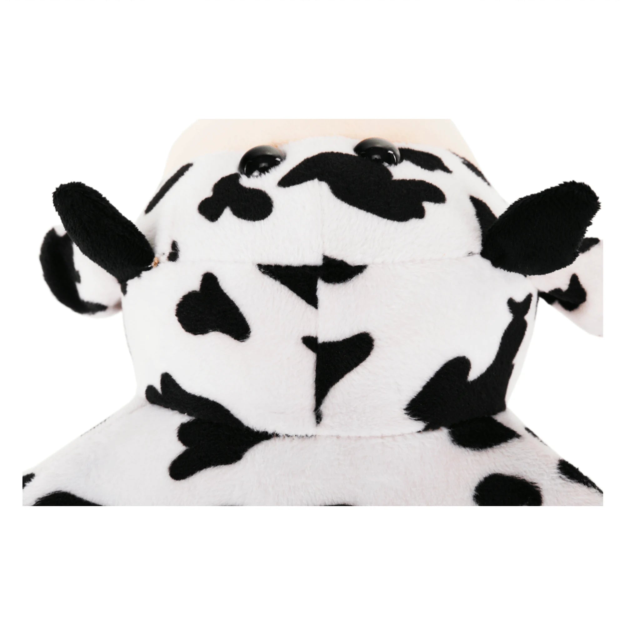 Taburet MOLLY, alb/negru, material textil/lemn, 47x28x31 cm