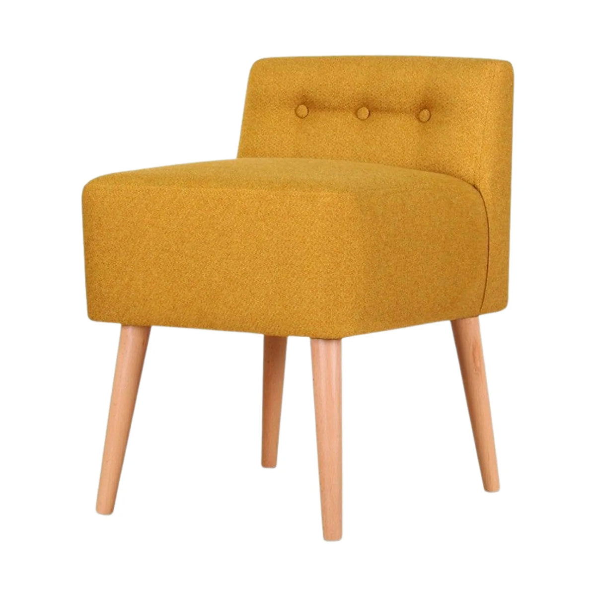 Taburet MOOUV 9101, stofa clasica galben, 43x43x43 cm