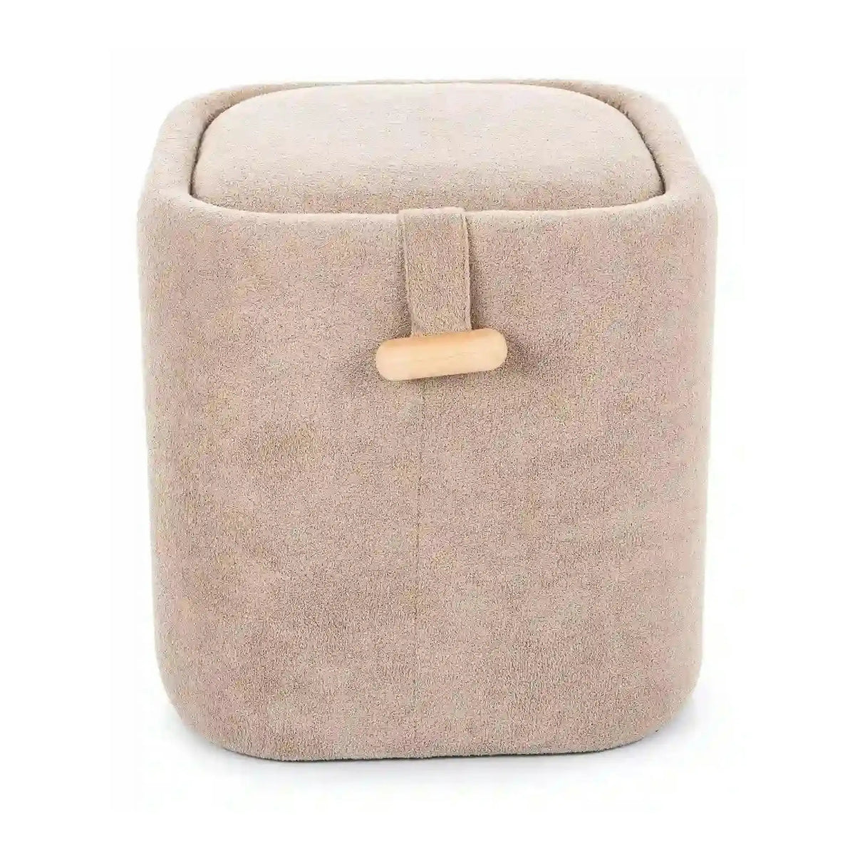 Taburet NAP, bej, stofa clasica, 37x37x38 cm