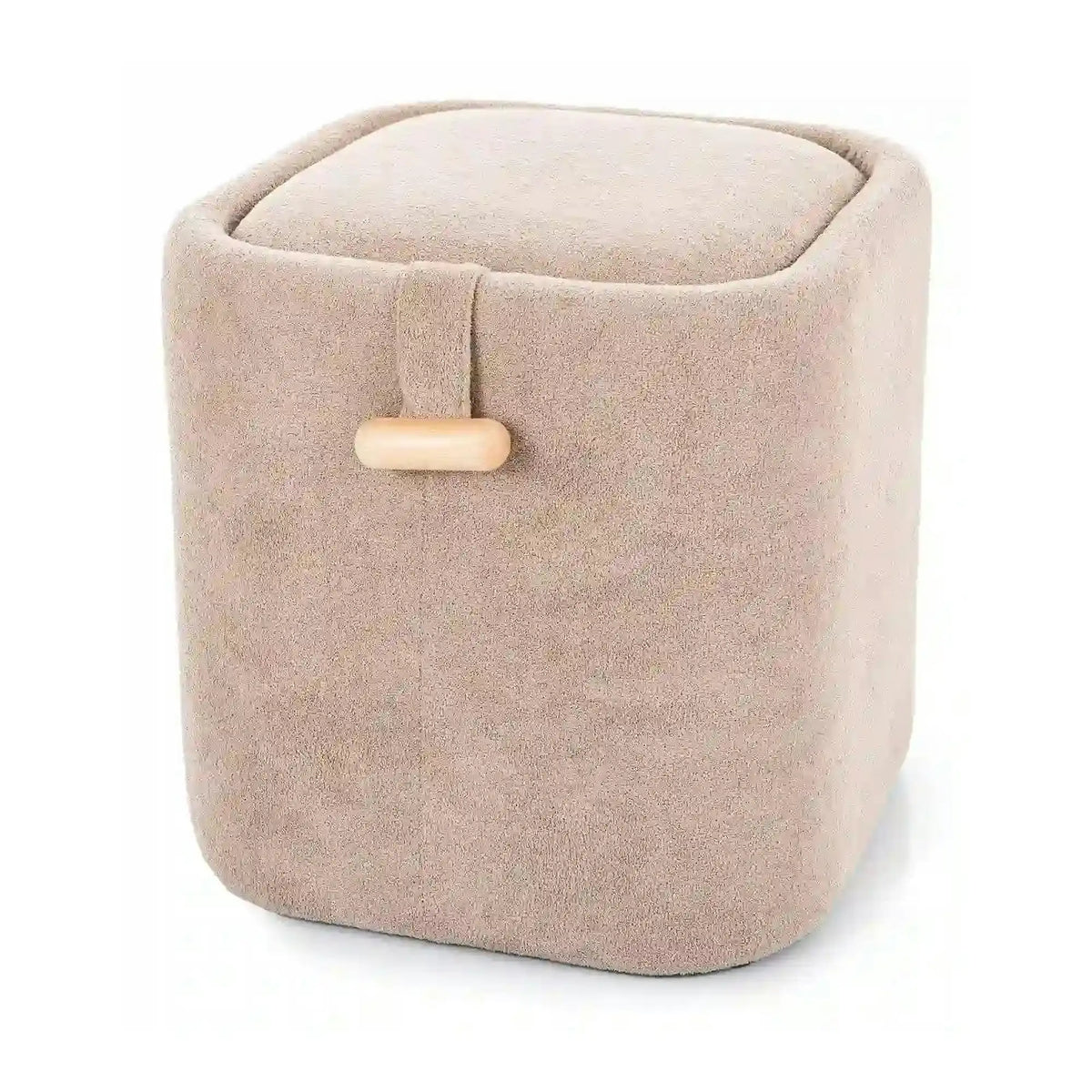 Taburet NAP, bej, stofa clasica, 37x37x38 cm