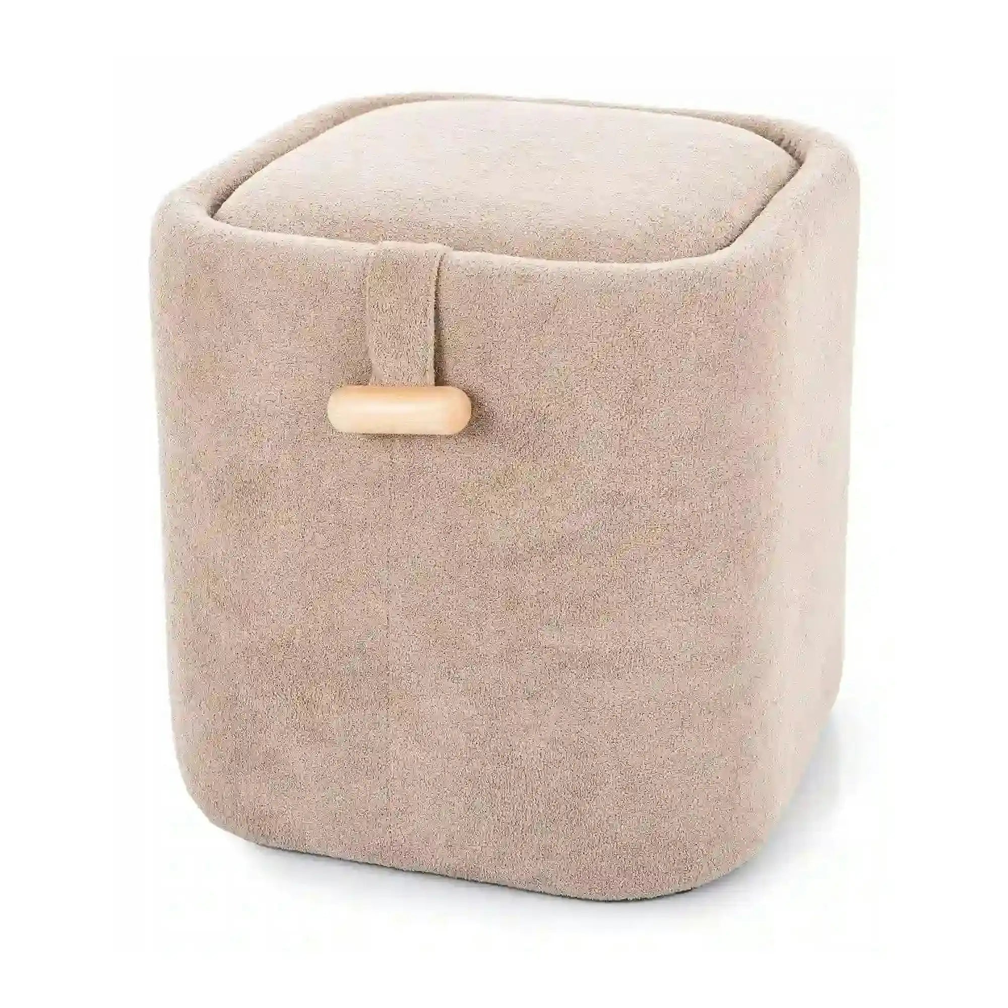 Taburet NAP, bej, stofa clasica, 37x37x38 cm