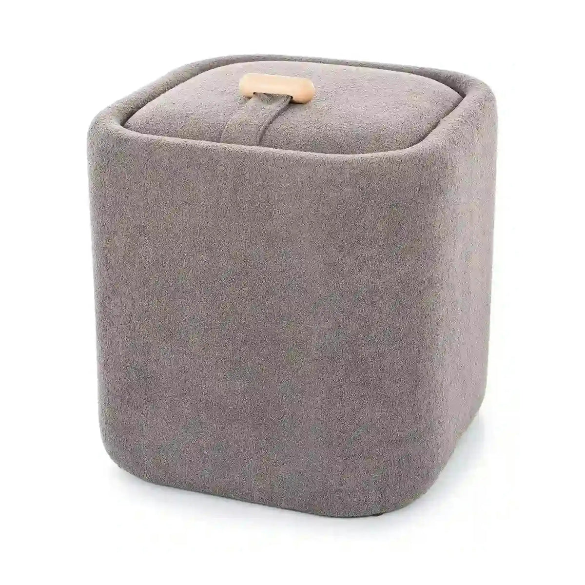 Taburet NAP, gri, stofa clasica, 37x37x38 cm