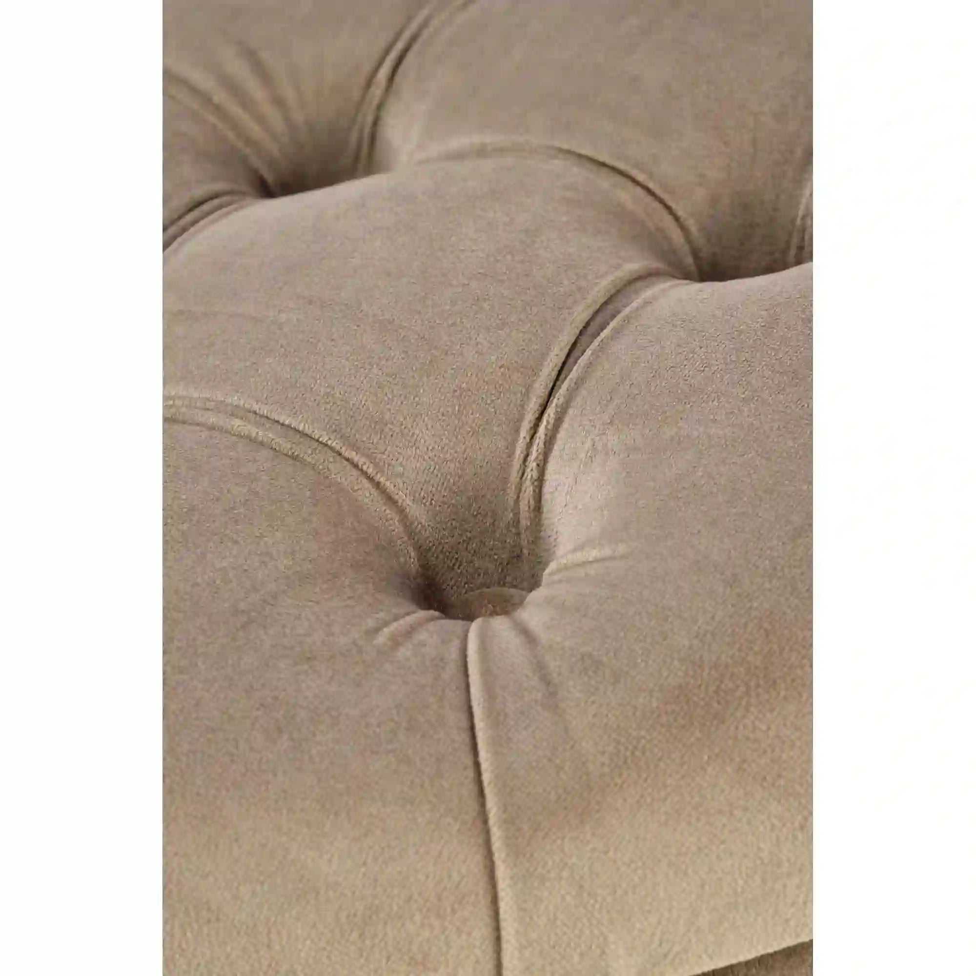 Taburet NUNEZ, stofa catifelata bej, cu spatiu depozitare, 70x70x40 cm