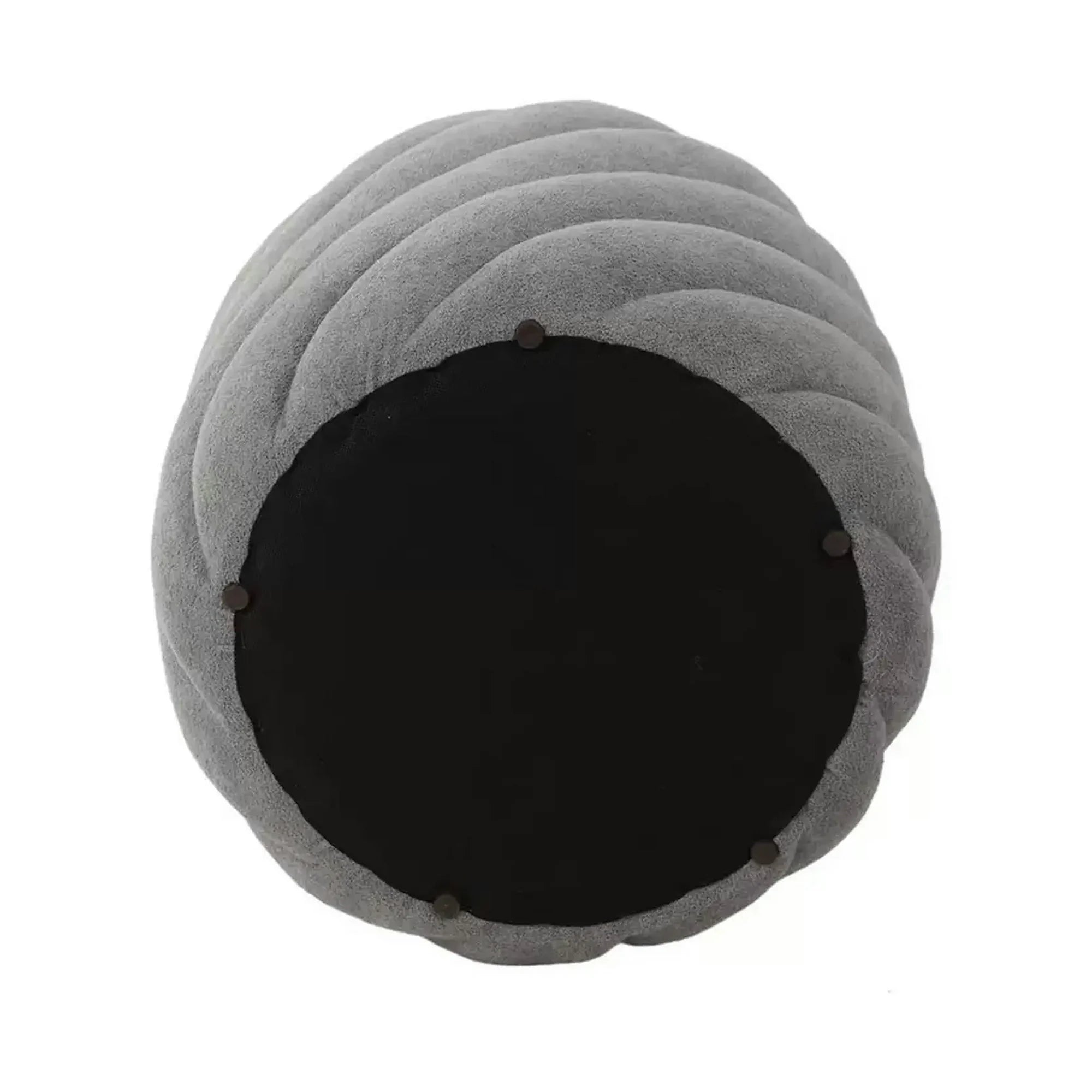 Taburet PELARO, gri, stofa clasica, 42x42x41 cm