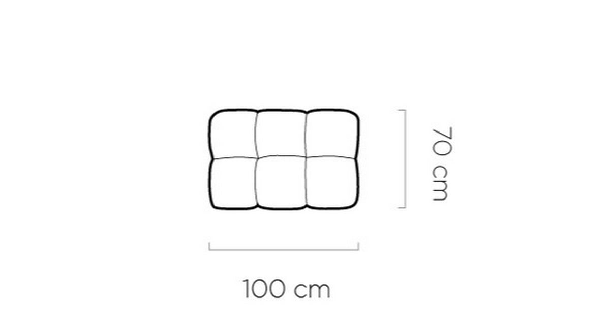 Taburet PLAZA, personalizabil materiale gama Oferta Avantaj, 100x70x44 cm