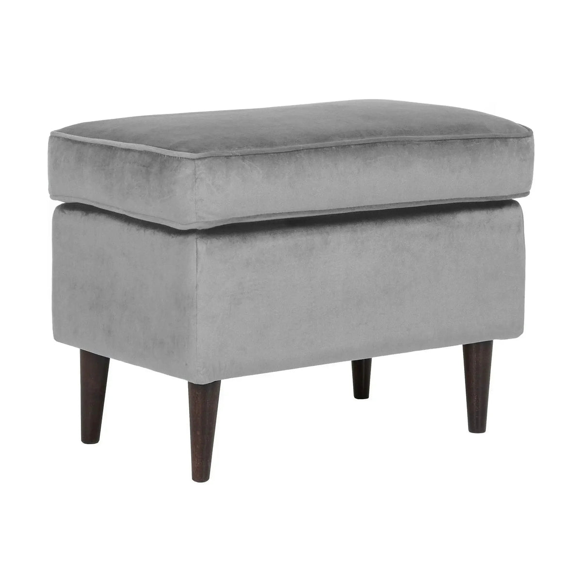 Taburet RON, stofa catifelata gri - Bluvel 14, 60x40x44 cm