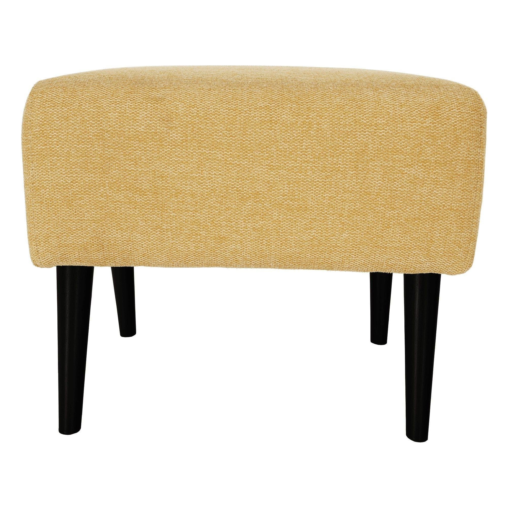 Taburet SAMY, stofa clasica galben, 52x42x43 cm
