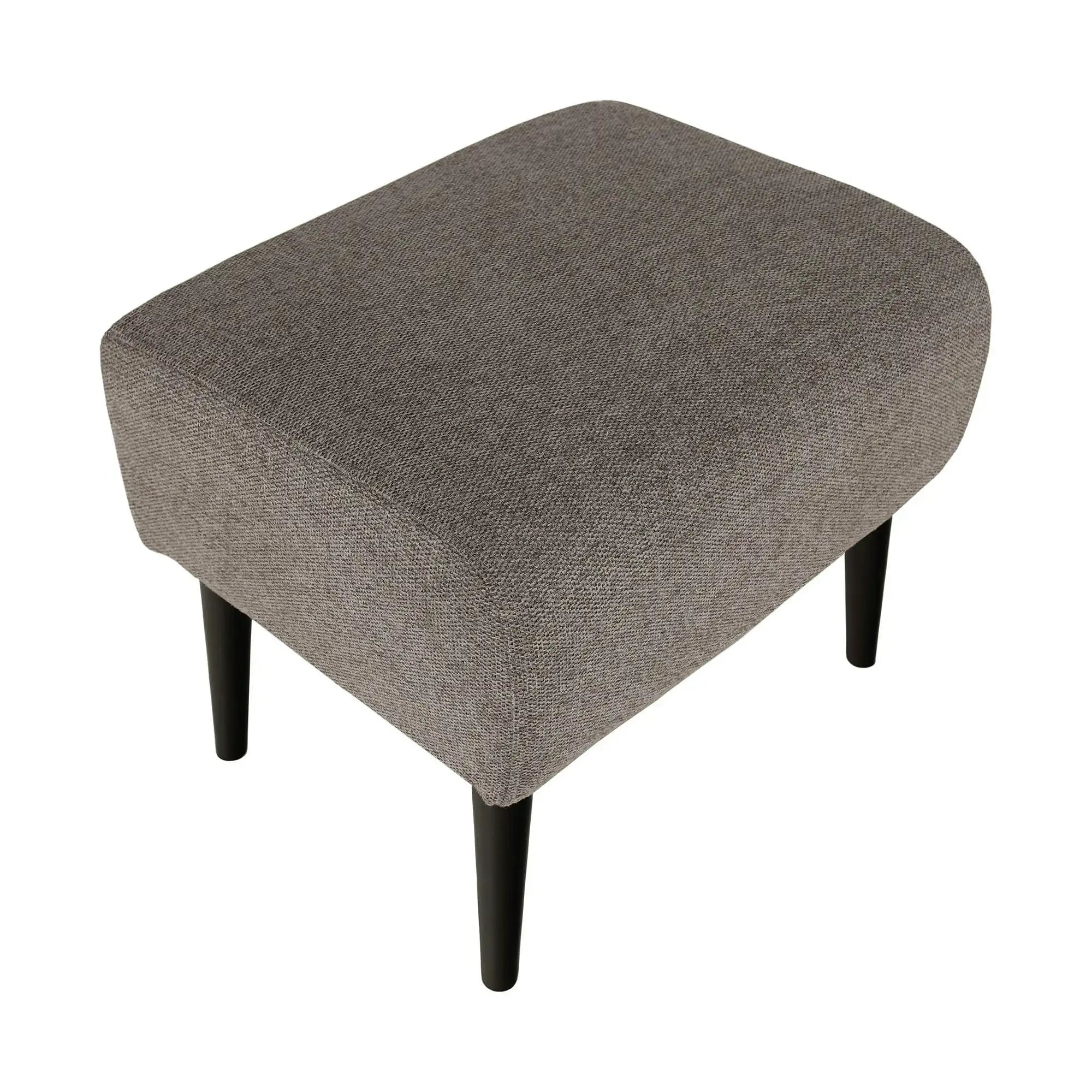 Taburet SAMY, stofa clasica gri, 52x42x43 cm