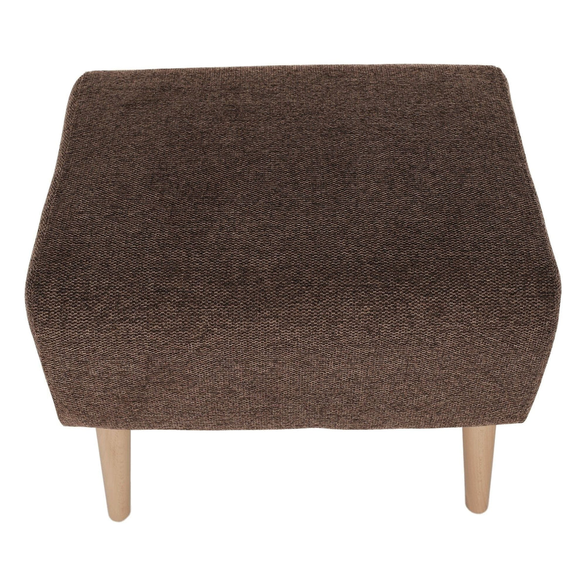 Taburet SAMY, stofa clasica maro, 52x42x43 cm