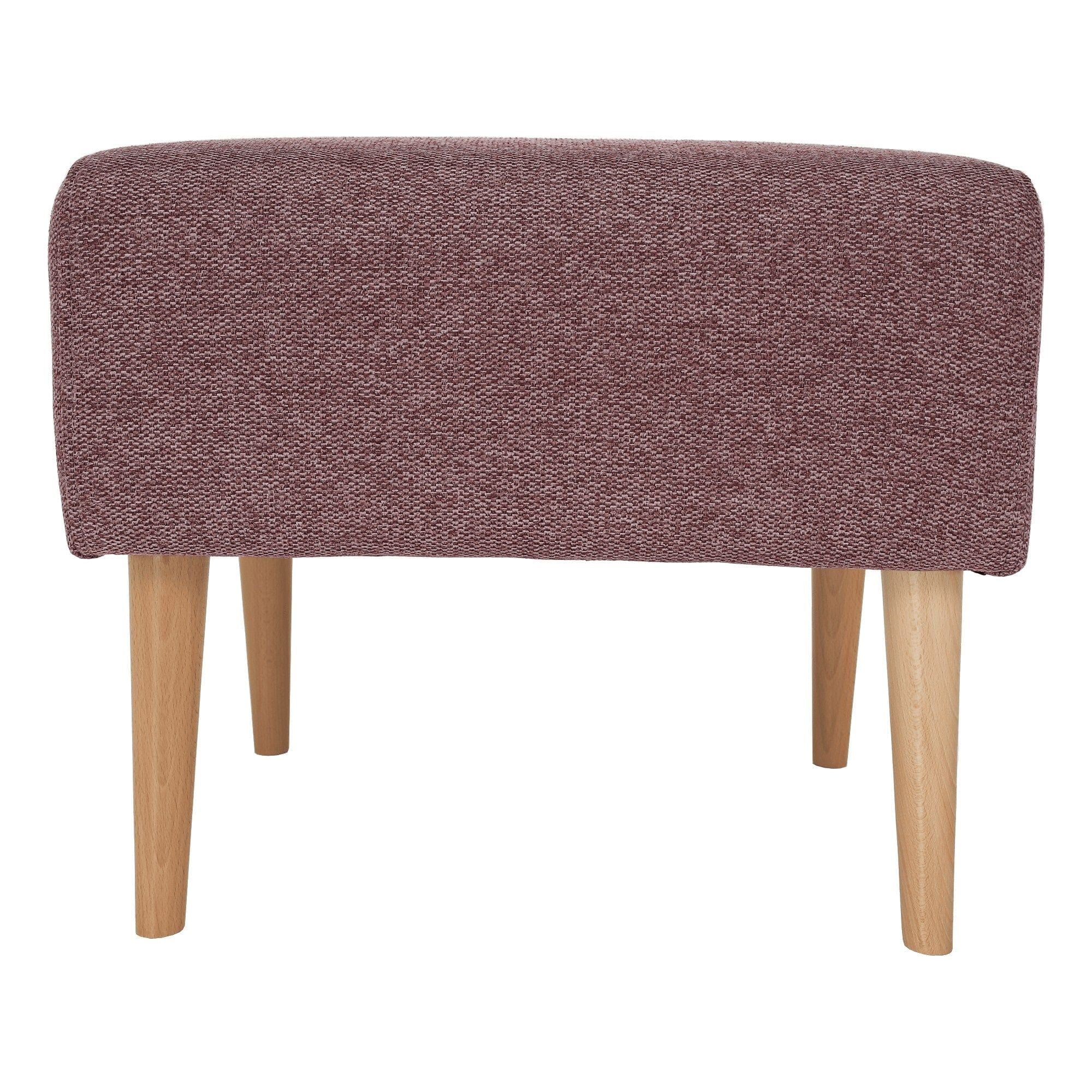 Taburet SAMY, stofa clasica roz, 52x42x43 cm