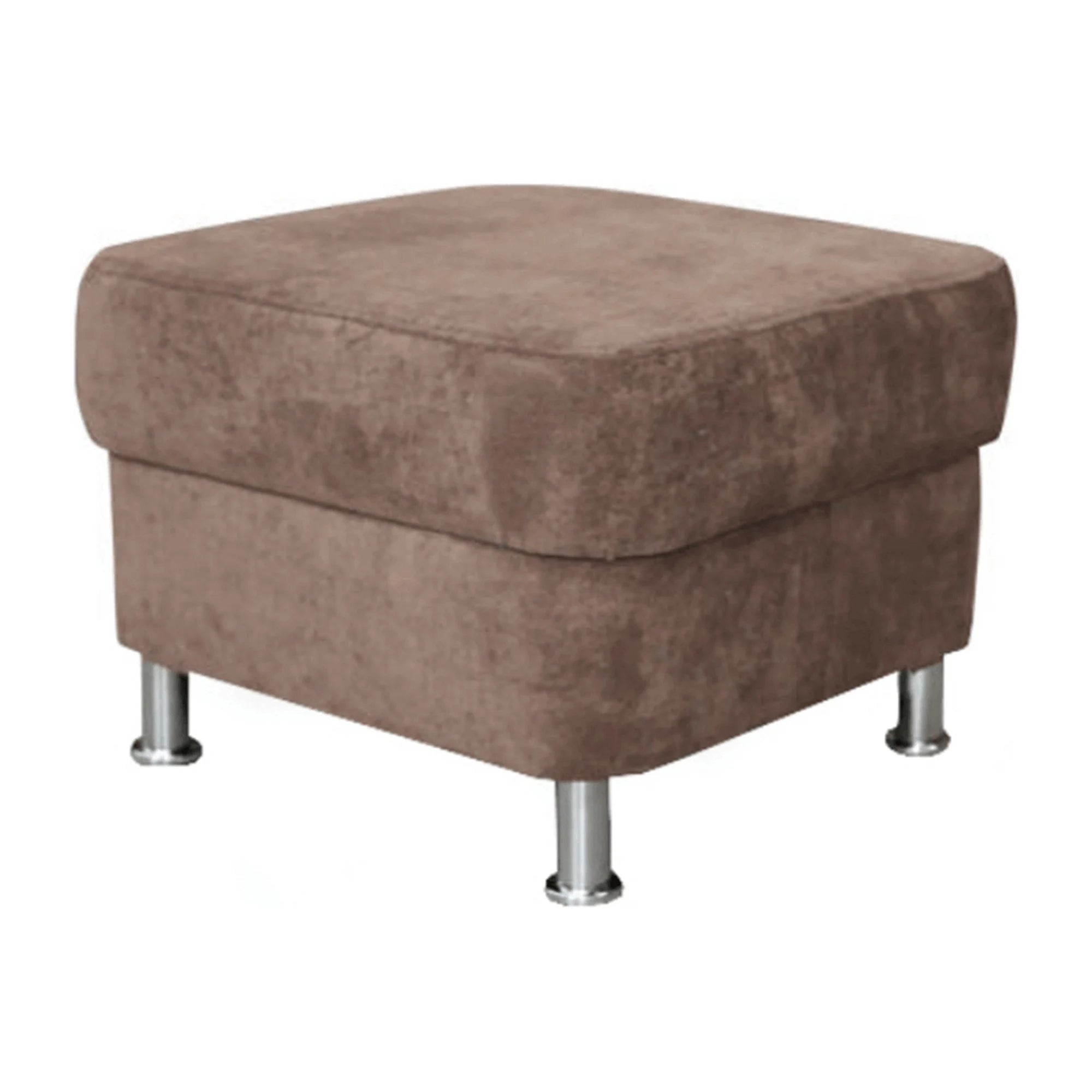 Taburet SANTIAGO, stofa catifelata maro - Matrix 5, 58x58x41 cm