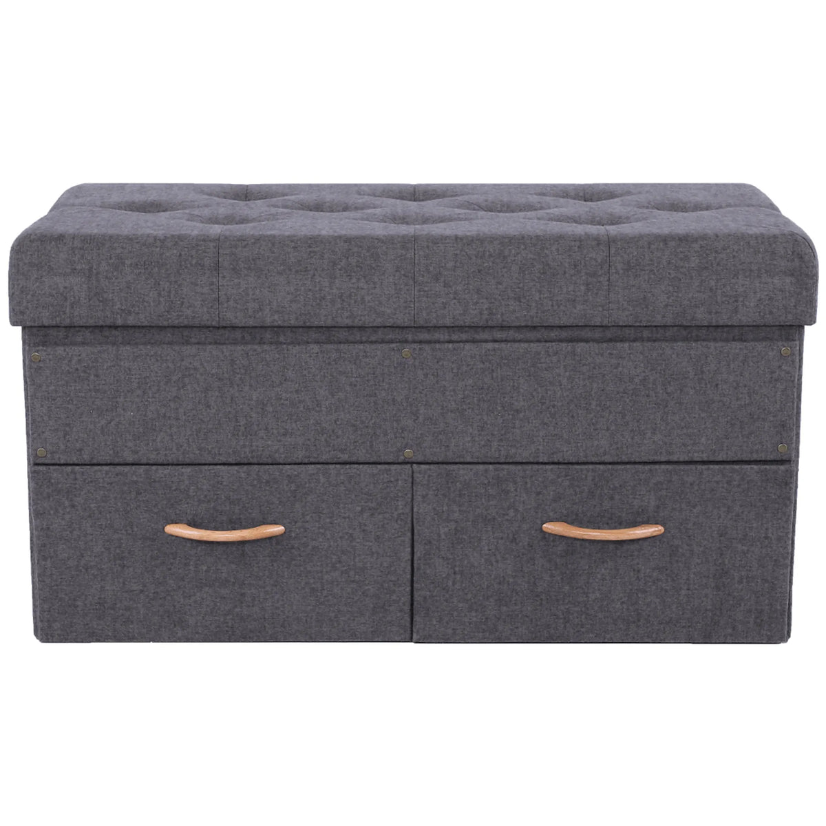 Taburet SULOT TYP 2, stofa clasica gri, cu spatiu depozitare, 84x42x43 cm