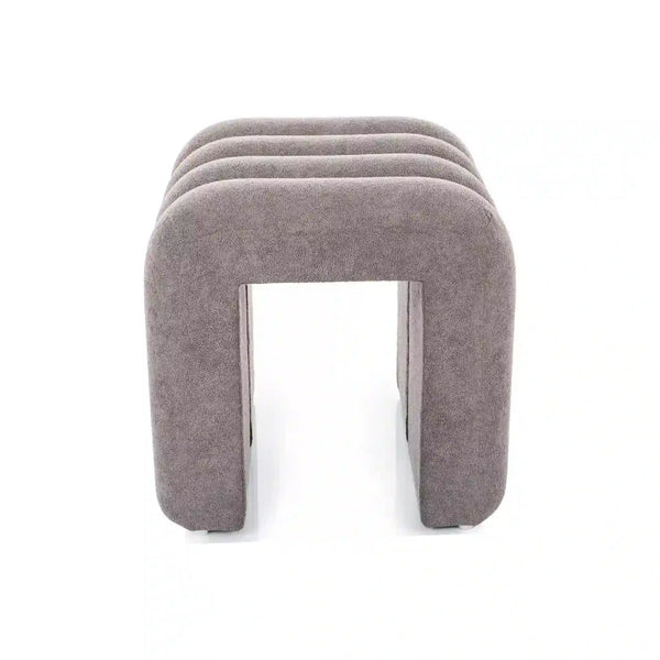 Taburet TICA, gri, stofa clasica, 38x38x40 cm