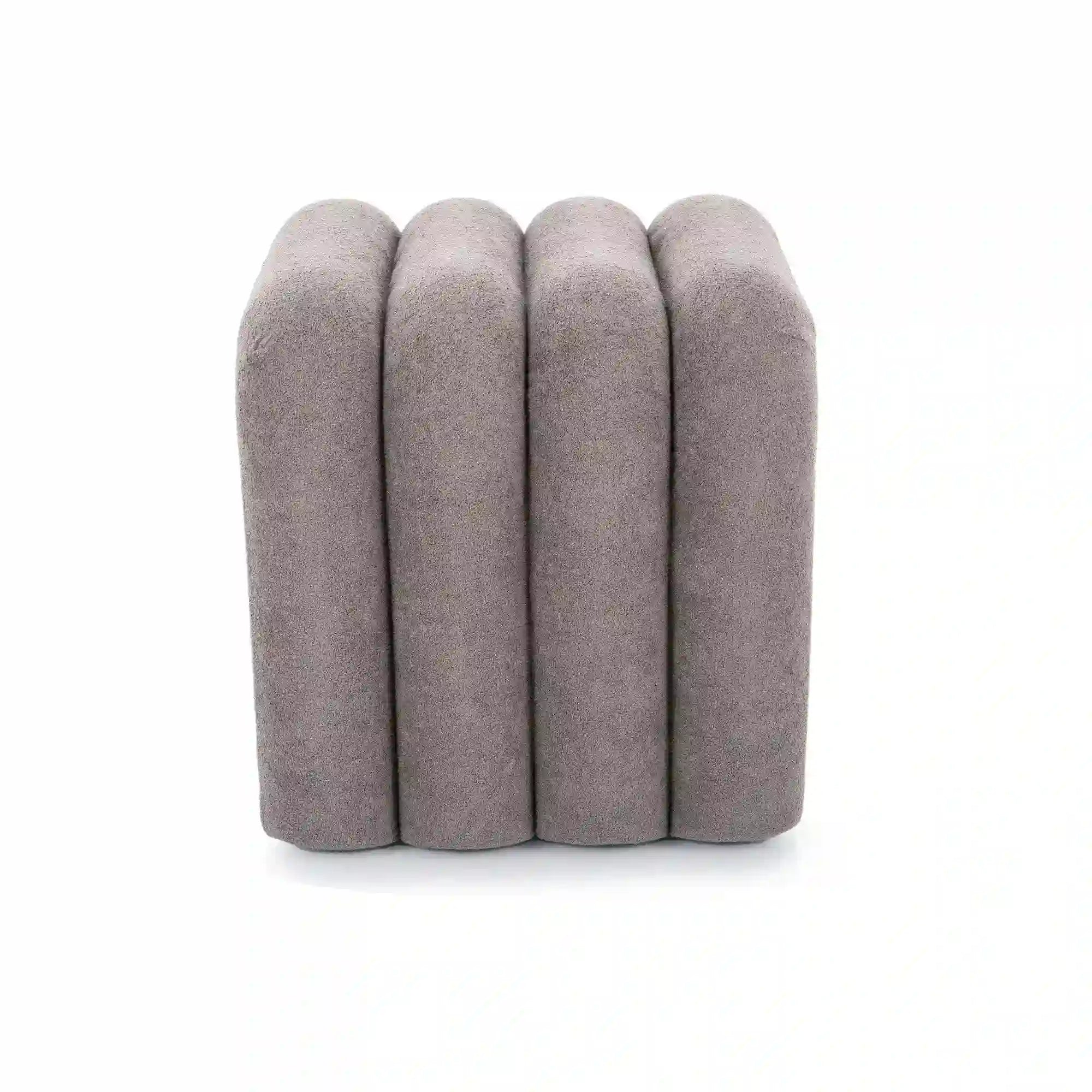 Taburet TICA, gri, stofa clasica, 38x38x40 cm