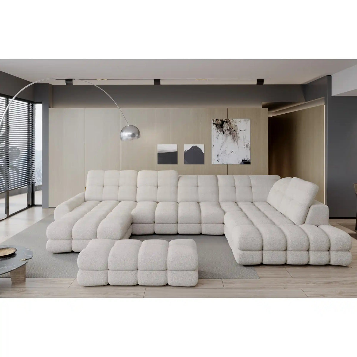 Taburet TOLLO XL, personalizabil materiale Gama Premium, 120x70x42 cm