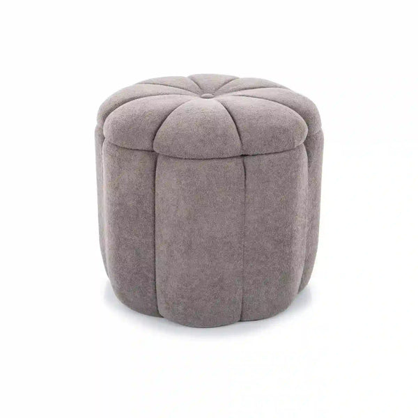 Taburet TUP, gri, stofa clasica, 45x45x40 cm