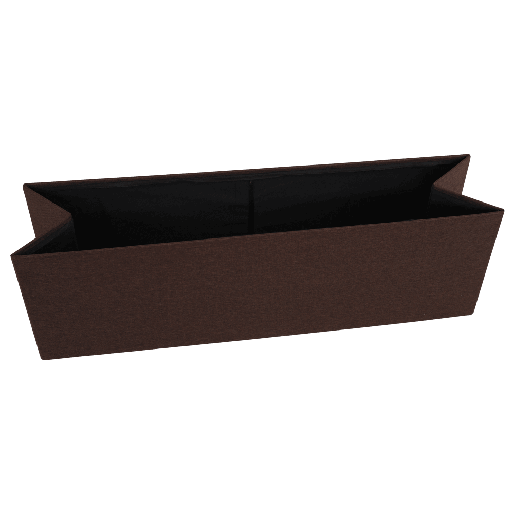 Taburet pliabil UMINA,stofa clasica maro inchis, cu spatiu depozitare, 114x38x38 cm