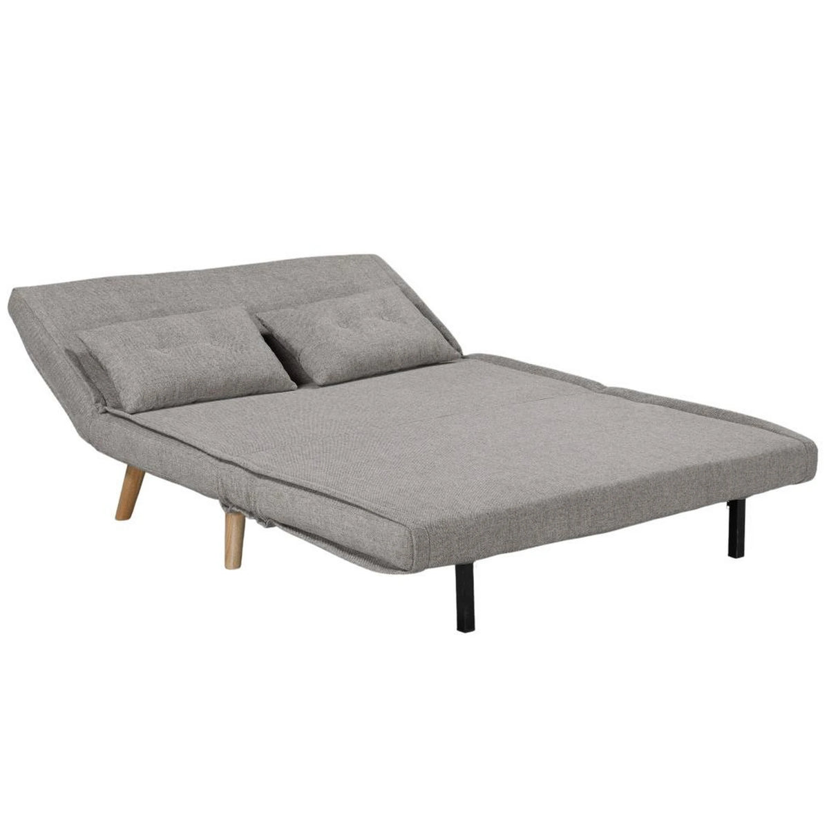 Canapea extensibila TEMPO XL, gri, stofa clasica, 140x95x77 cm