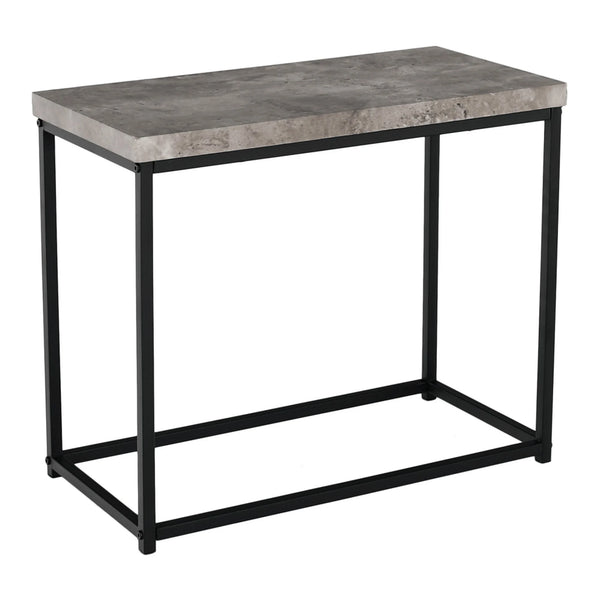 Masuta de cafea TENDER, gri ciment/negru, lemn/otel, 60x30x30 cm