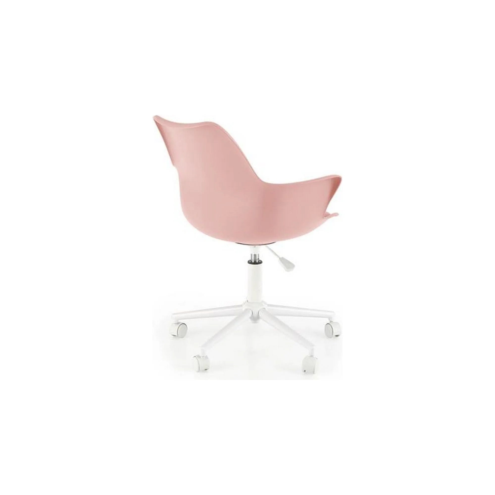 Scaun birou GASLY, roz/alb, piele ecologica, 62x64x80/ cm
