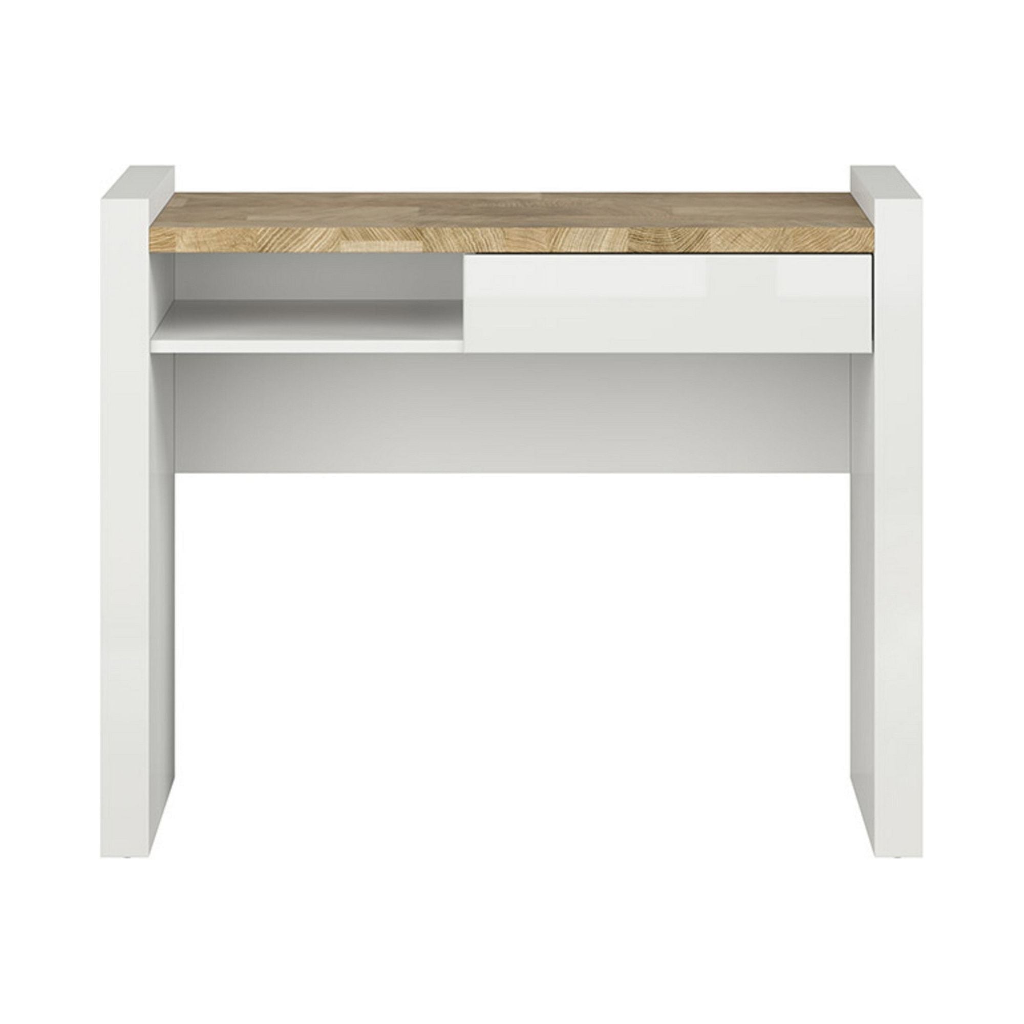 Birou Alameda, alb/stejar, PAL, 100x41x80.5 cm