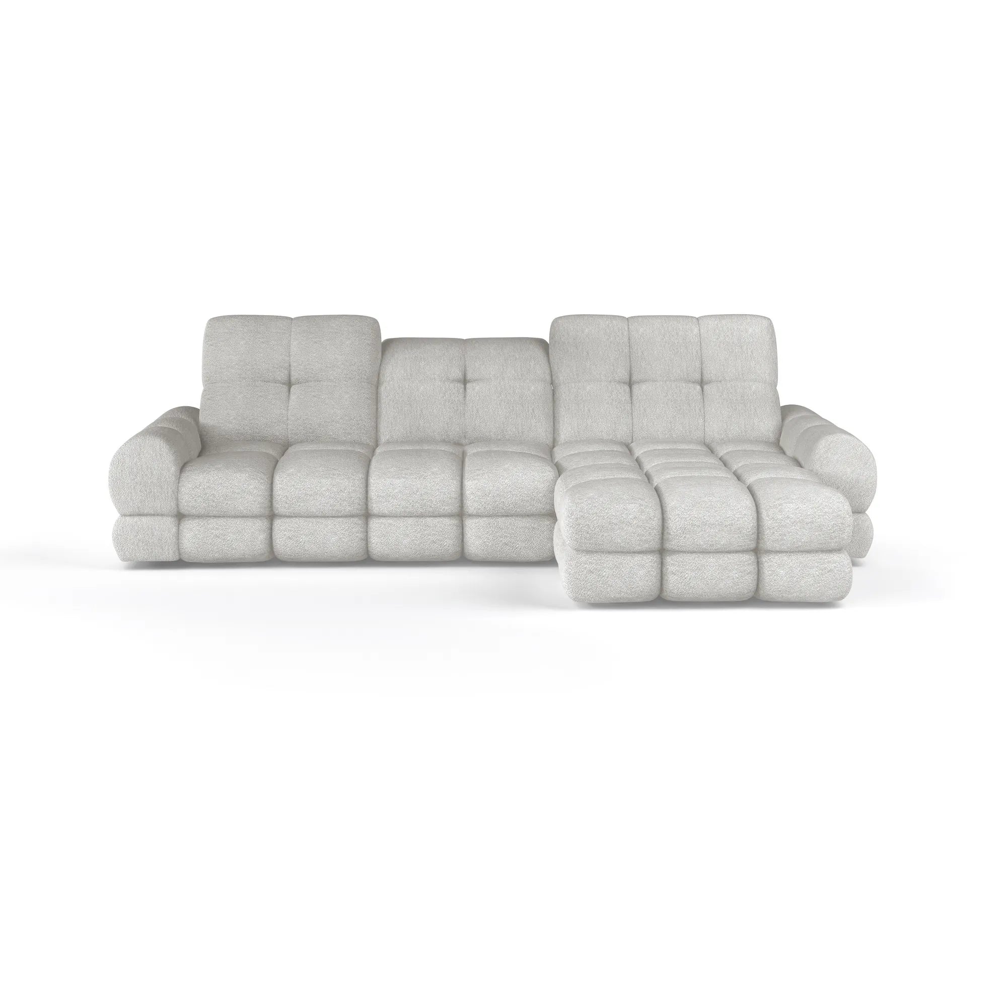 Coltar extensibil TOLLO MINI, sezlong dreapta, stofa catifelata galben mustar - Monolith 48, gama Oferta Avantaj, cu lada depozitare si reglaj electric, 283x171x105 cm