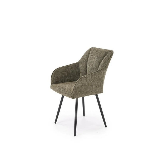 Scaun K576, verde olive/negru, stofa clasica/otel, 54x60x85 cm