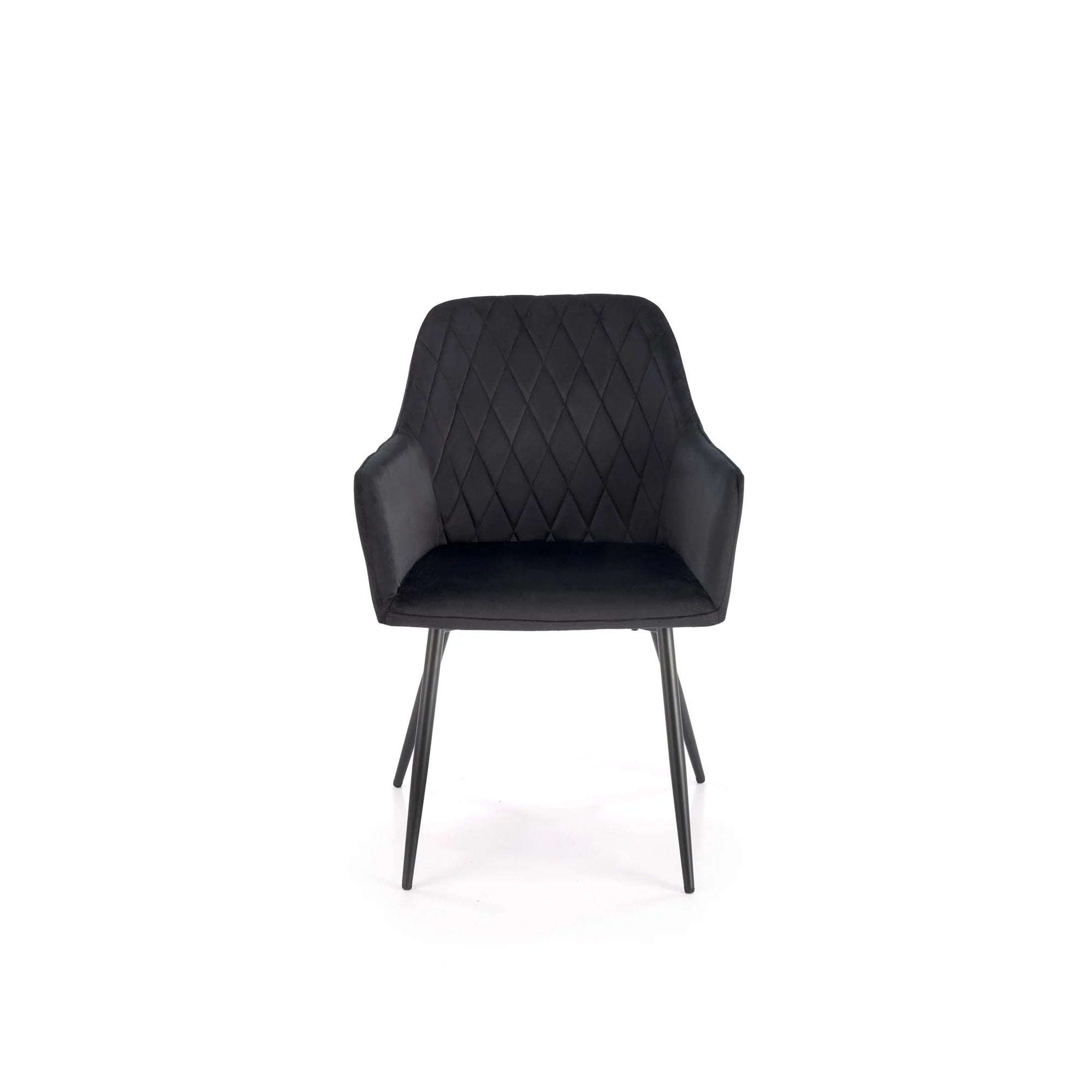 Scaun K558, negru, stofa catifelata/metal, 59x60x86 cm