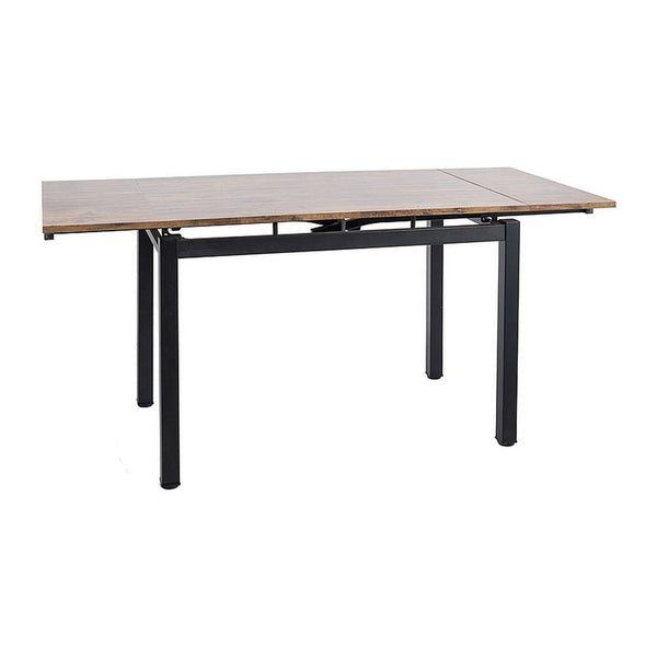 Masa extensibila GD017, nuc /negru mat, 110/170x74x75 cm