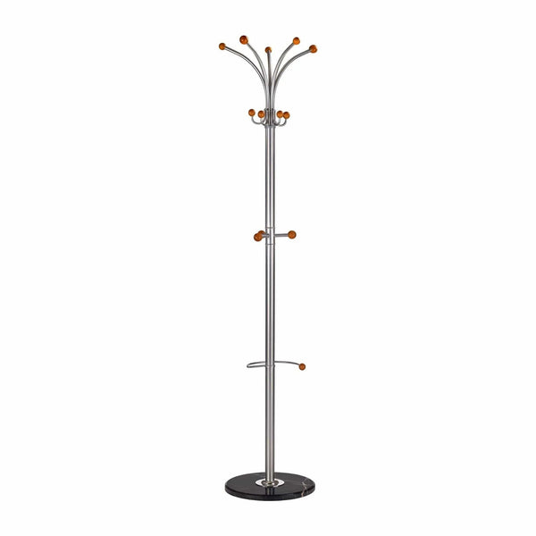 Cuier pom W46, argintiu, otel/lemn, 38x180 cm