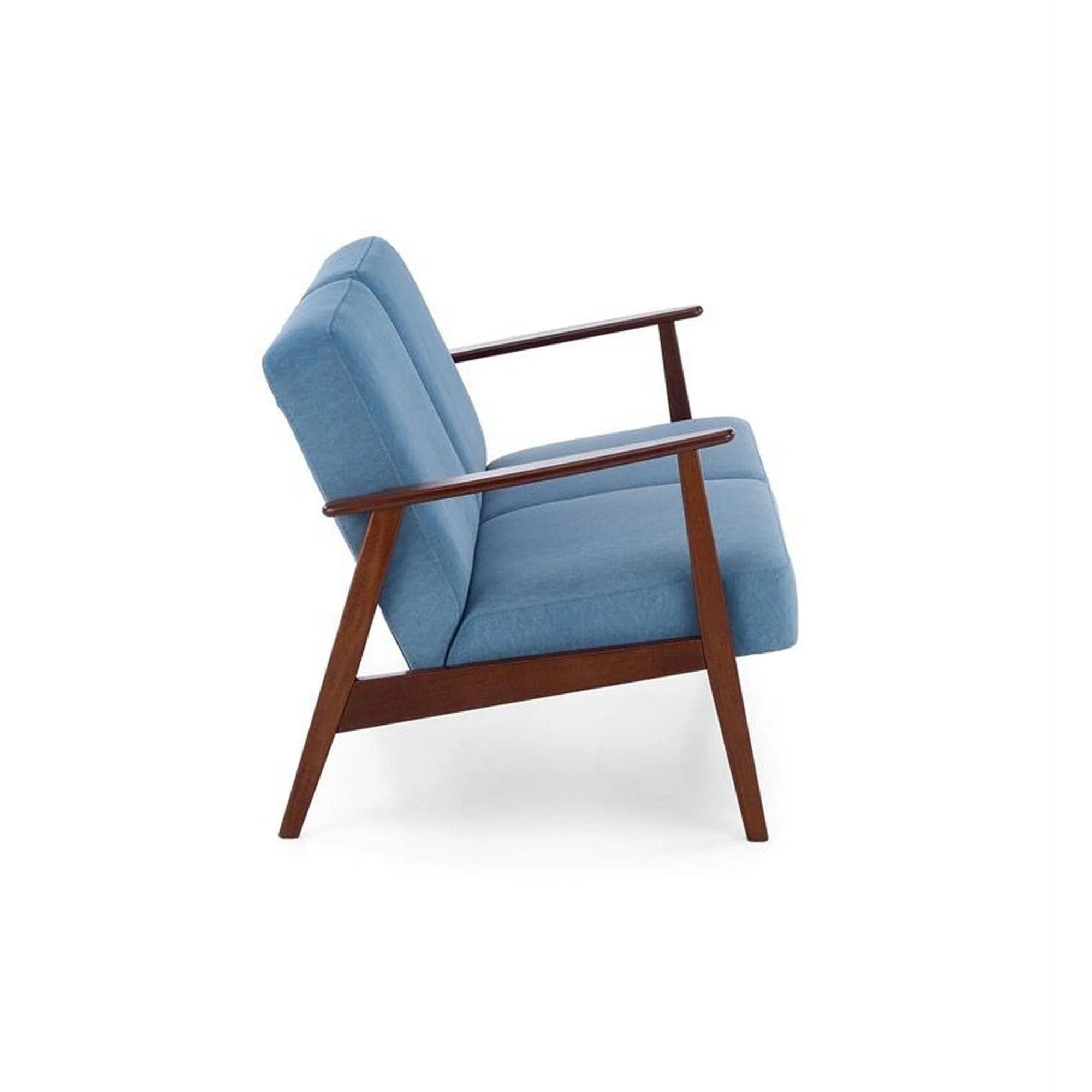 Canapea MILANO 2S, stofa catifelata albastru - Castel 74, 120x77x77 cm
