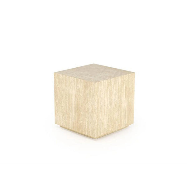 Masuta TRAVERTINO S, efect de piatra travertin, 45x45x45 cm