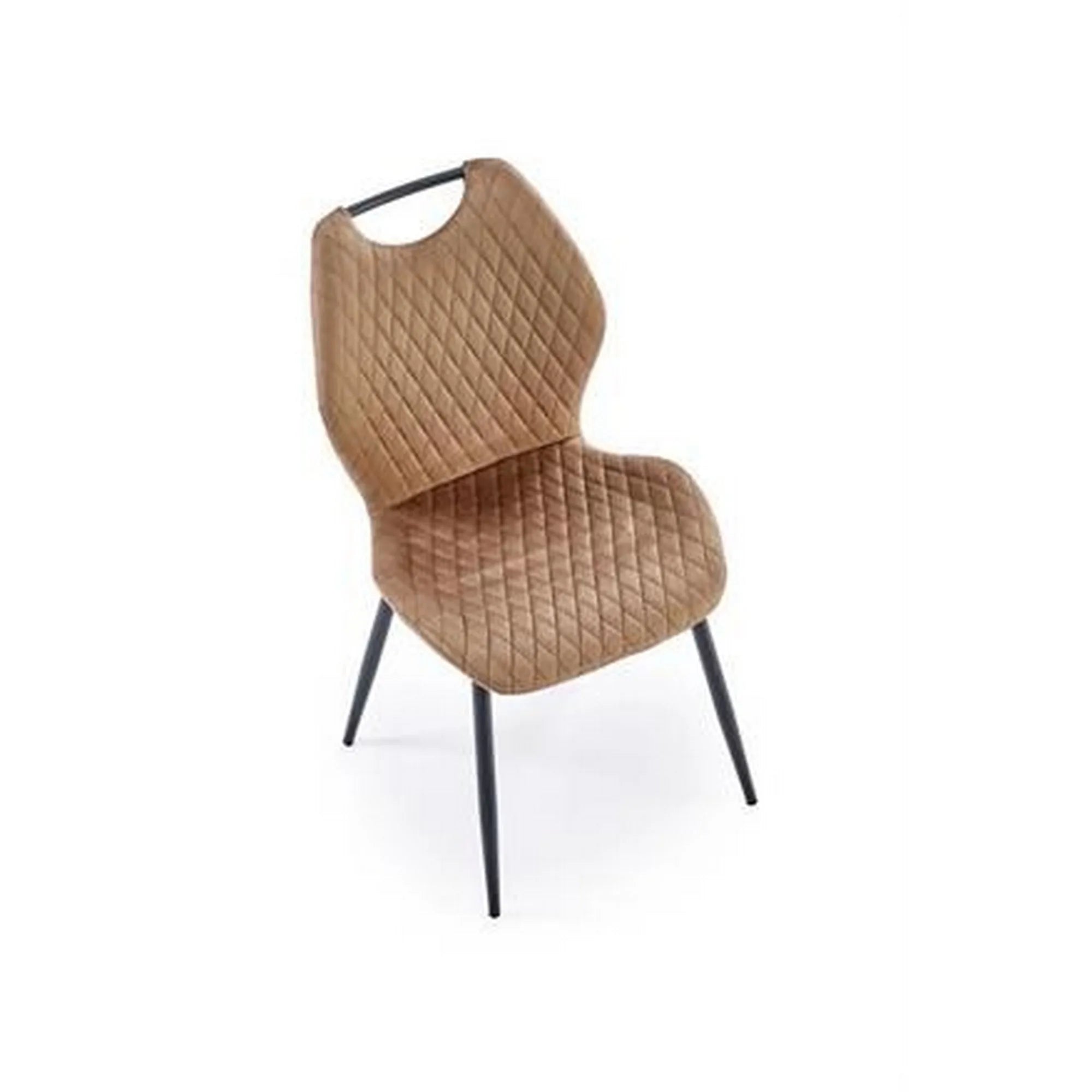 Scaun K569, bej - HLR 11, stofa catifelata/otel, 47x54x84 cm