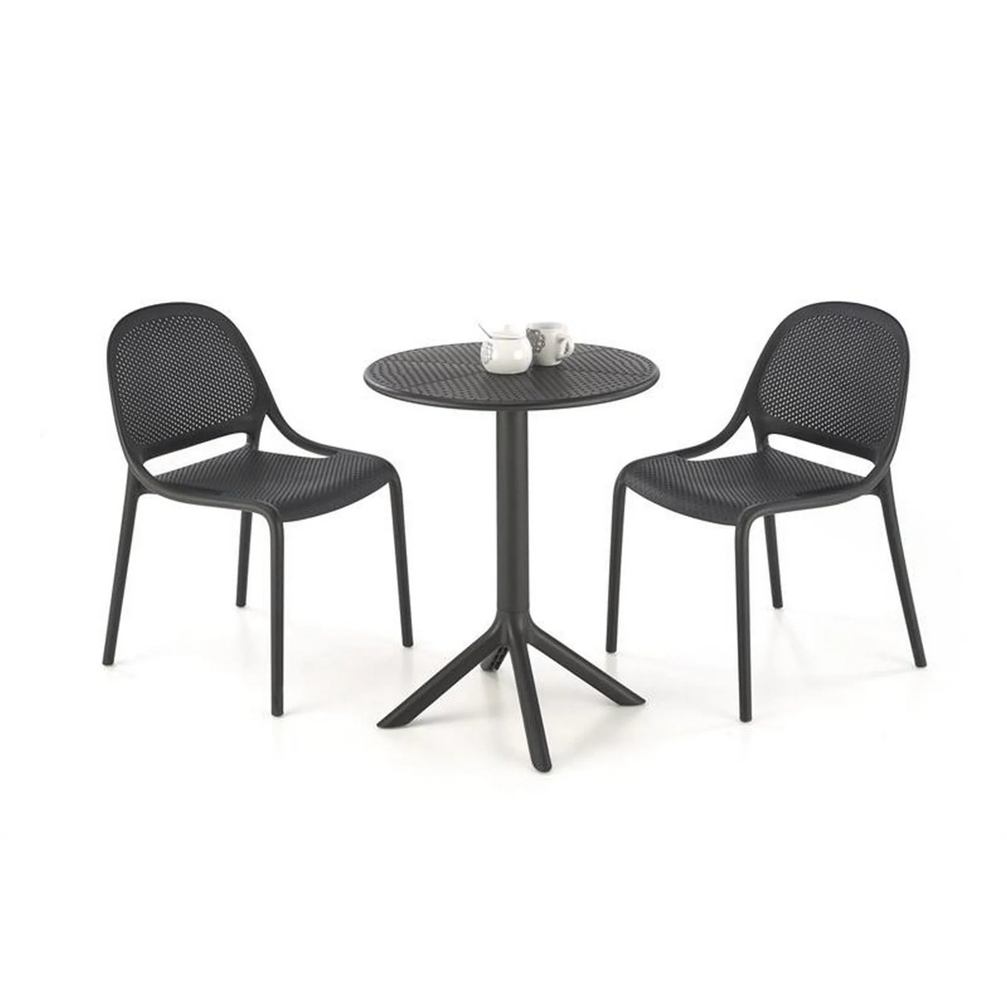Masa CALVO, negru, polipropilena, 60x60x72 cm