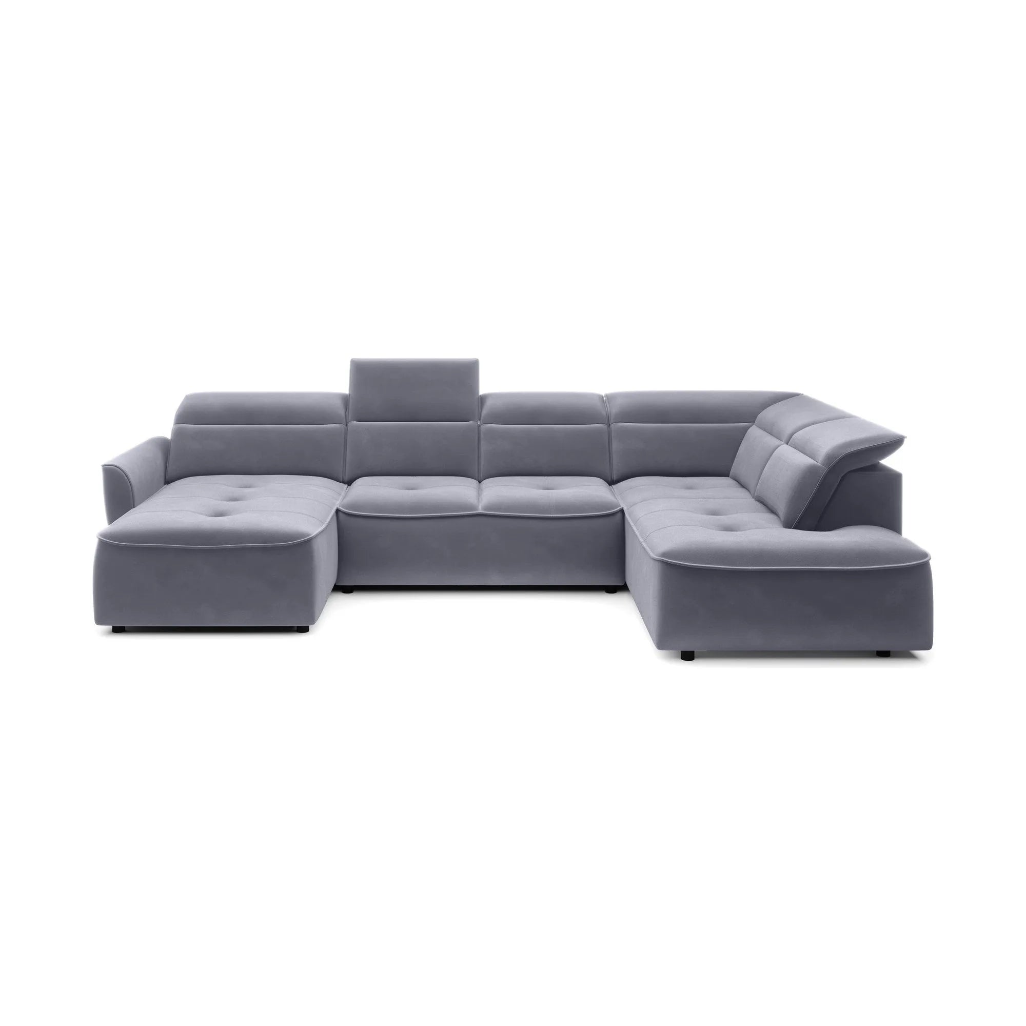 Coltar MURILLO XL, personalizabil materiale gama Premium, cu reglaj electric, tetiere reglabile si lada depozitare, 350x218x100 cm