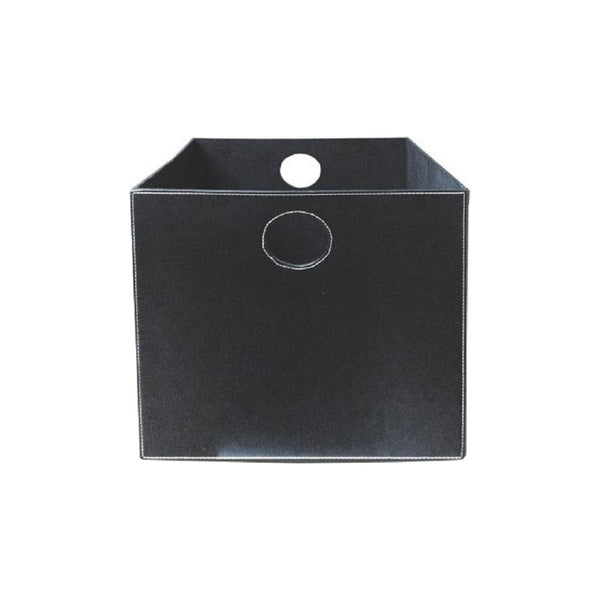 Cutie de depozitare TOFI-LEXO, negru, piele ecologica, 32x30x32 cm