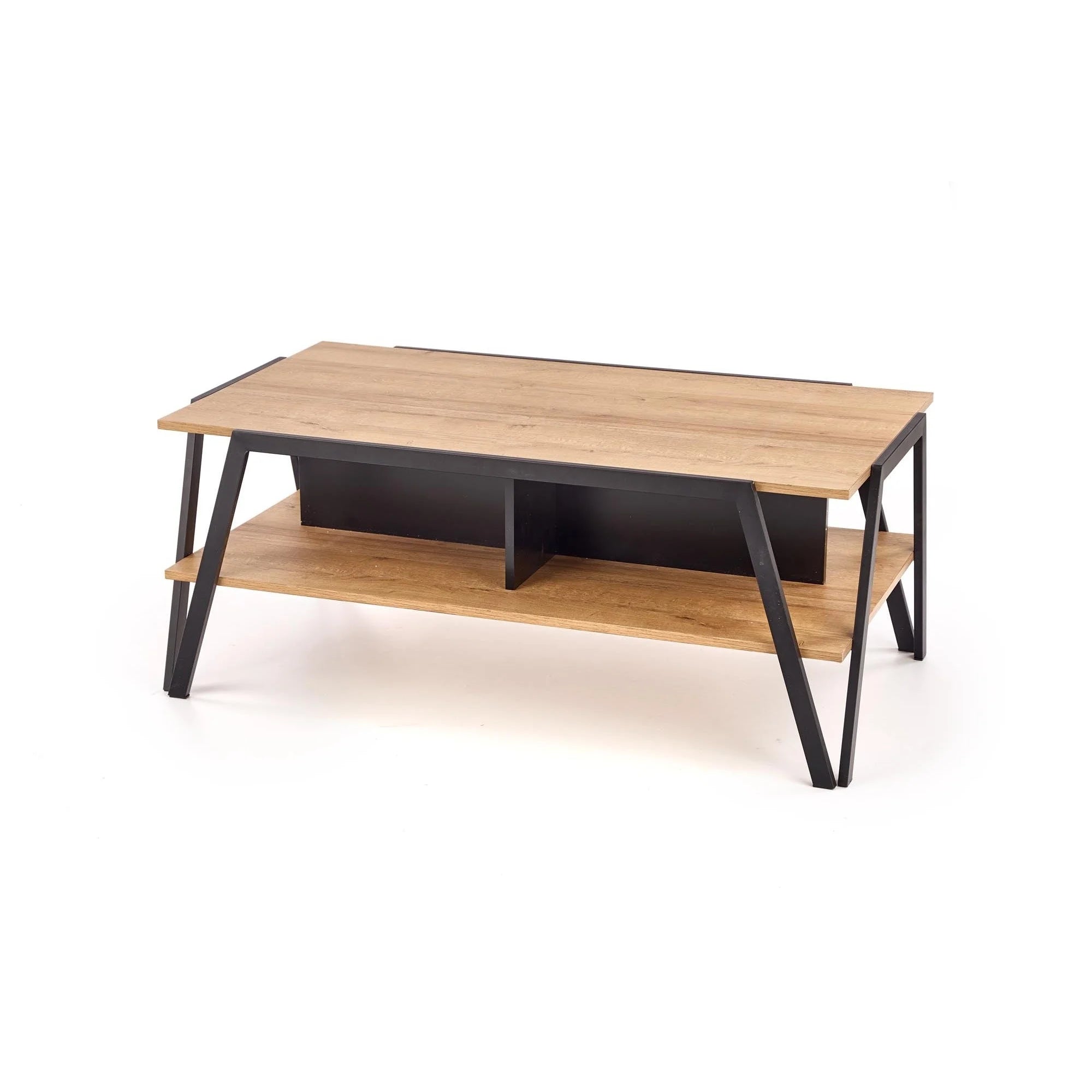 Masuta VOLTA, stejar auriu/negru, 113x63x45 cm