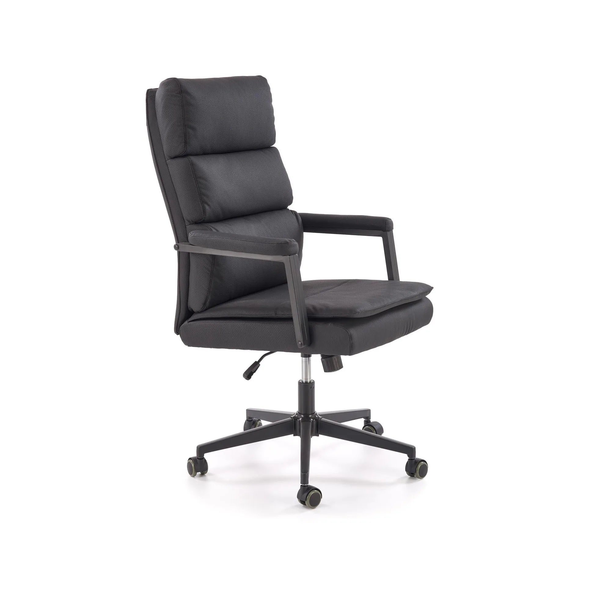 Scaun birou ADRIANO 2, negru, piele ecologica, 65x70x104-110 cm