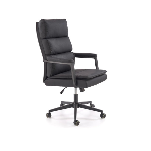 Scaun birou ADRIANO 2, negru, piele ecologica, 65x70x104-110 cm
