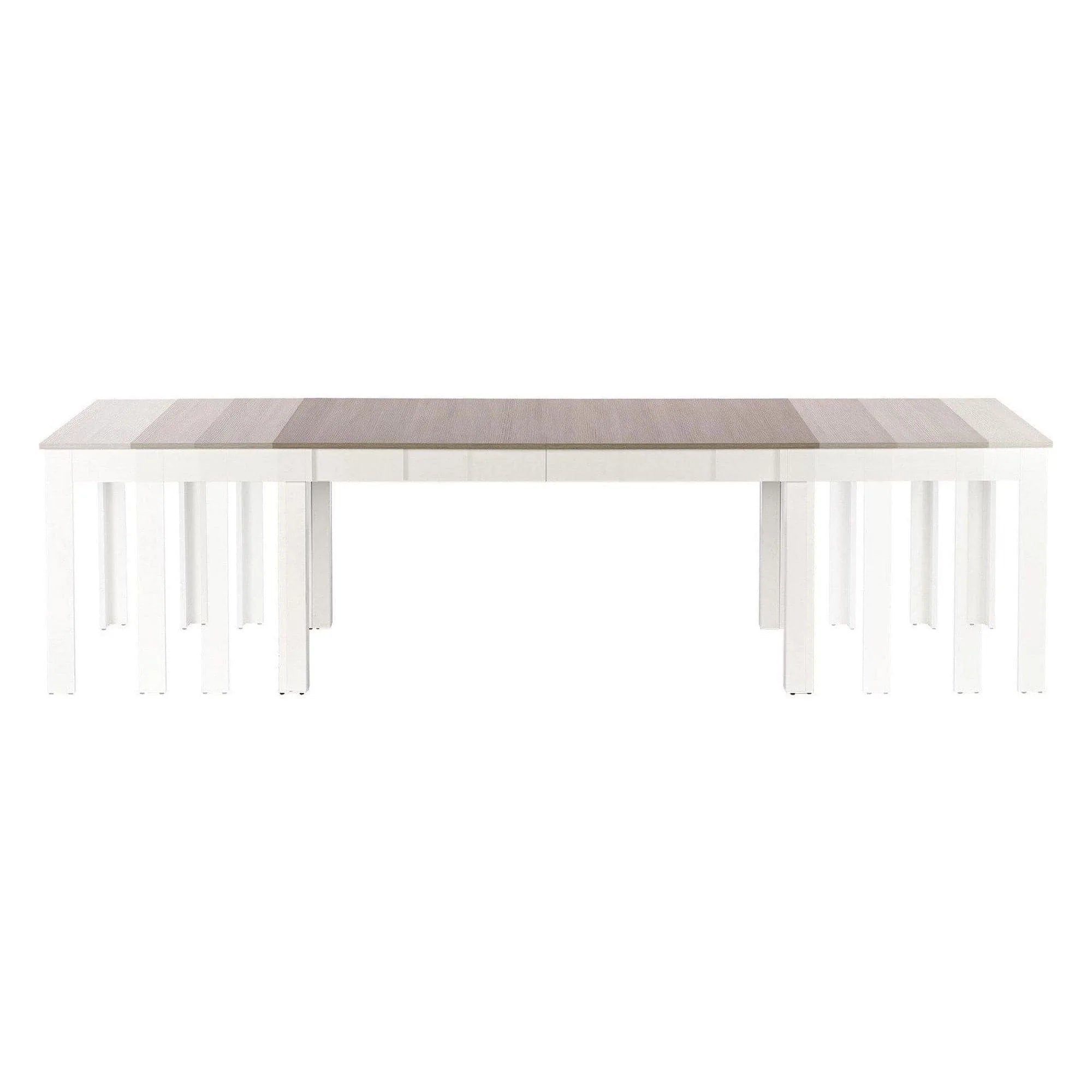 Masa extensibila SEWERYN, stejar/alb, PAL, 160/300x90x76 cm