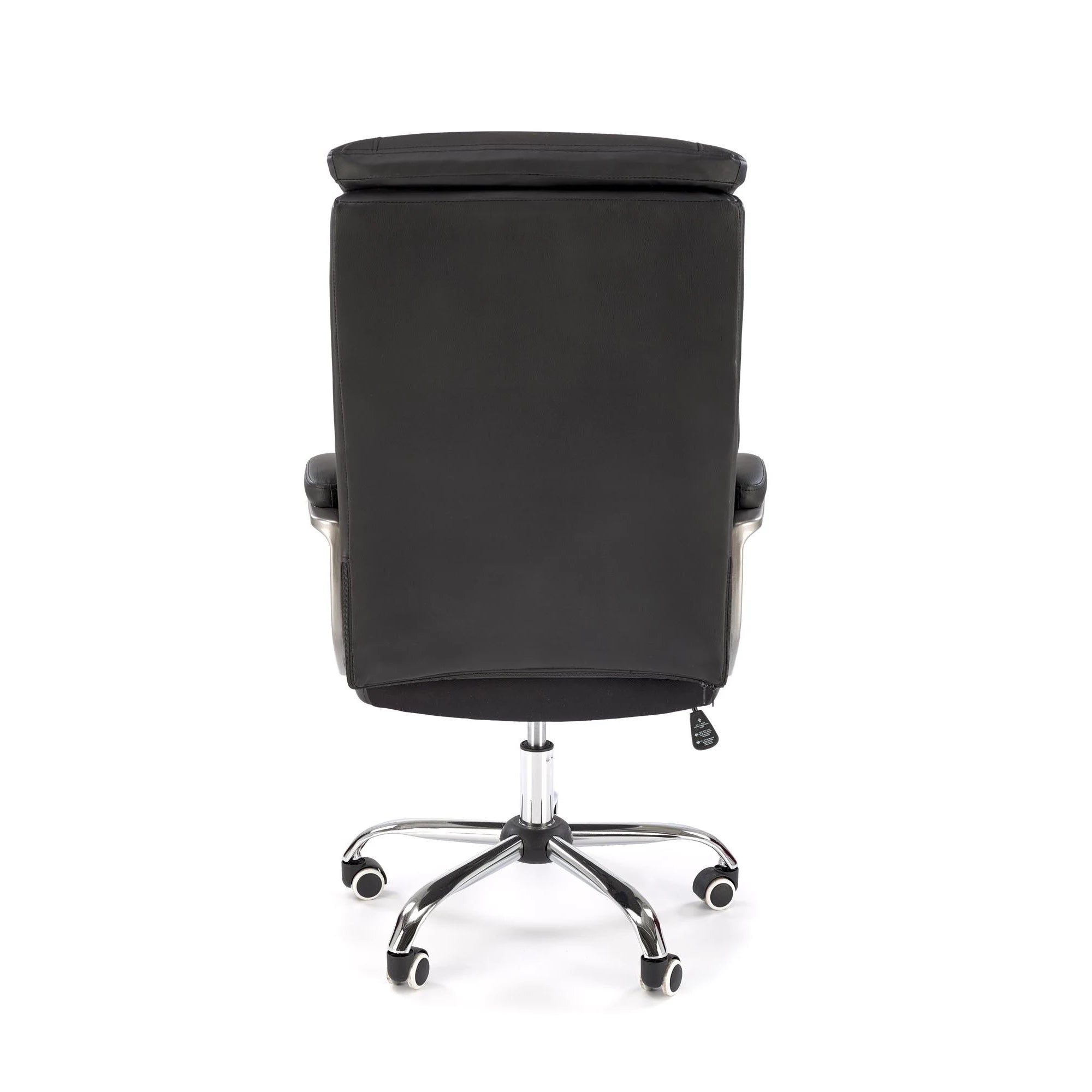 Scaun birou HELDER, negru, piele ecologica/metal, 66x71x113/120 cm
