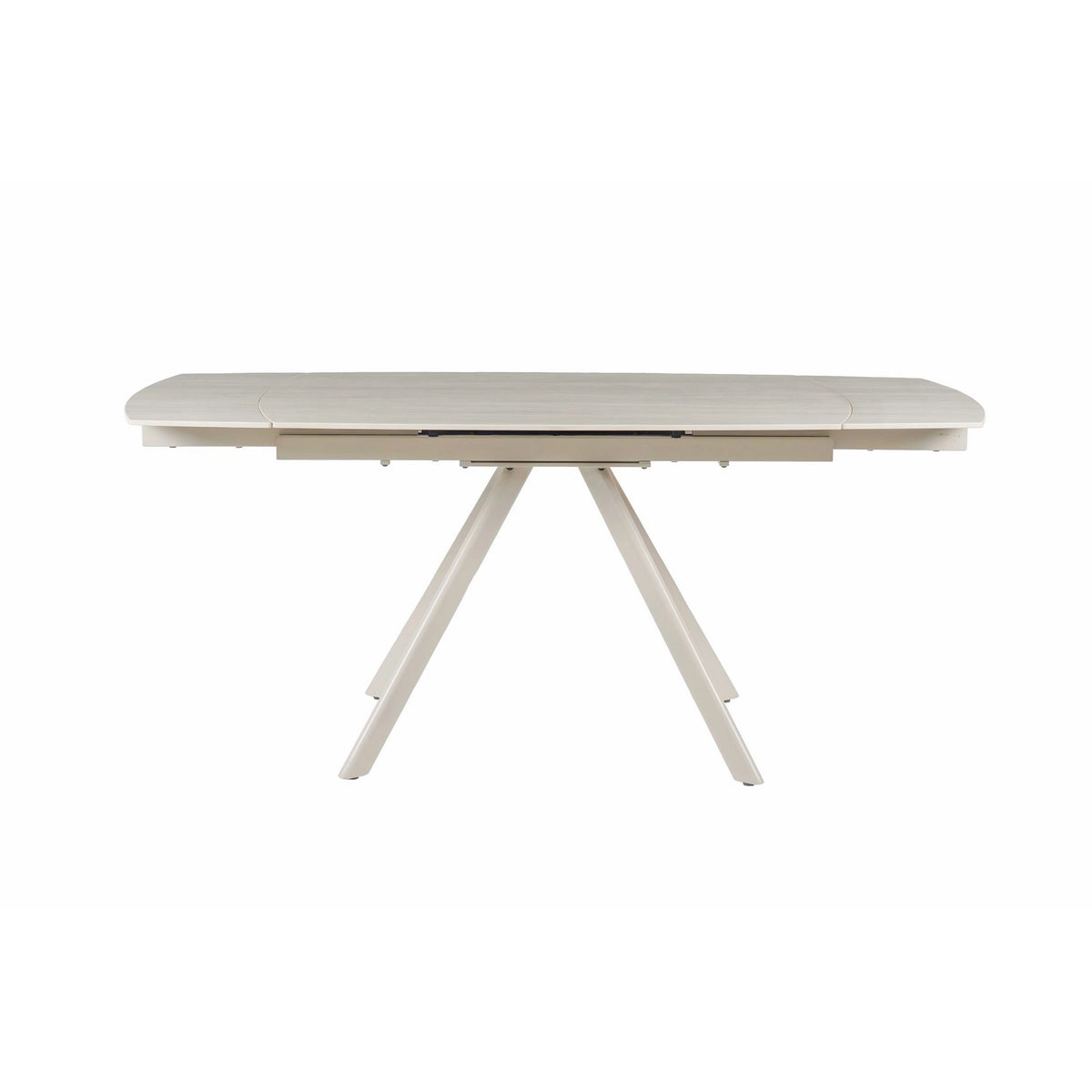 Masa extensibila URSA, grej cu efect de piatra travertin, ceramica/metal, 125/180x80x76 cm