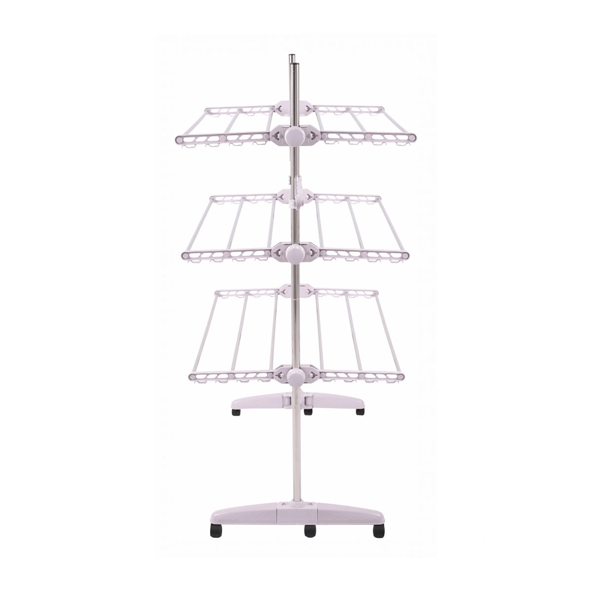Uscator haine DENAL, alb/crom, metal/plastic, 88x66x147 cm